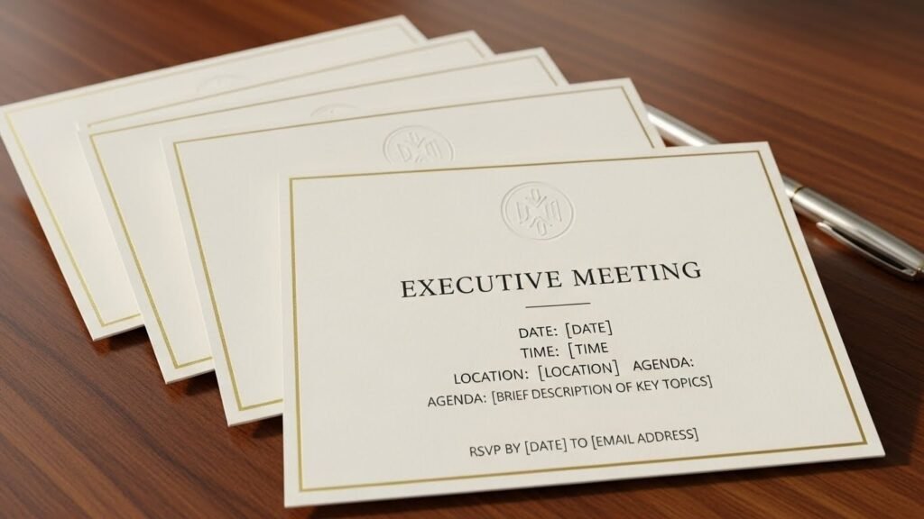 Importance of Invitation Cards in Executive Meetings